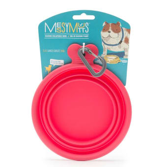 Messy Mutts Silicone Collapsible Dog Bowl - Watermelon - S