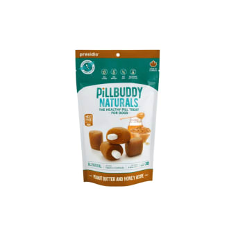 Presidio Pill Buddy Naturals Pill Hiding Treats For Dogs - Peanut Butter and Honey Recipe - 30сt