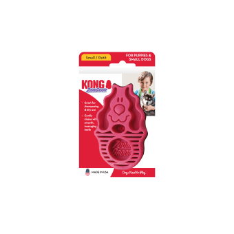 KONG ZoomGroom Dog Brush - Raspberry - L