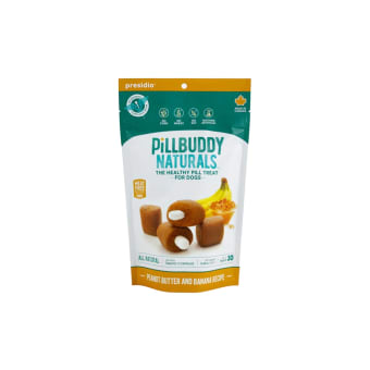 Presidio Pill Buddy Naturals Pill Hiding Treats For Dogs - Peanut Butter and Banana Recipe - 30сt