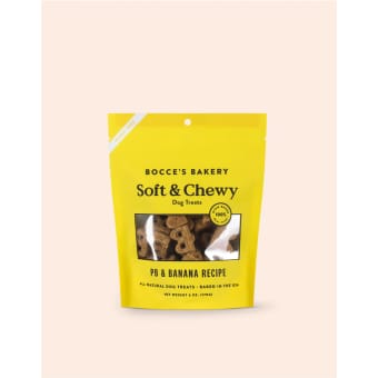 Bocce's Bakery Soft & Chewy Peanut Butter & Banana Recipe Dog Treats - 6oz