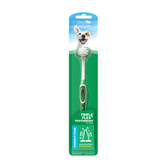 TropiClean Fresh Breath TripleFlex Toothbrush For Small/Medium Dogs