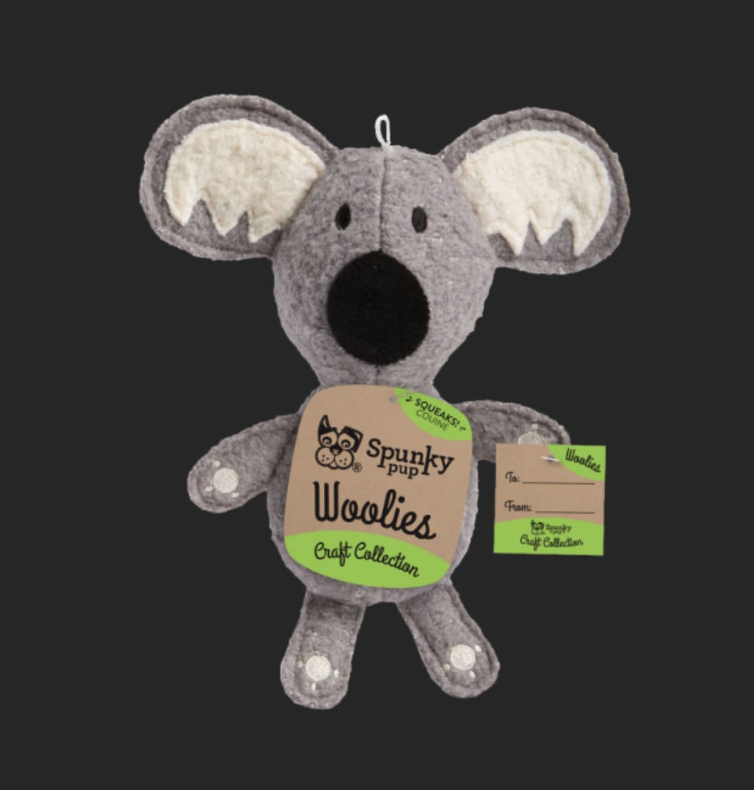 Spunky Pup Woolies Koala Dog Toy