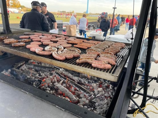 Friday night football game at T.V. High School