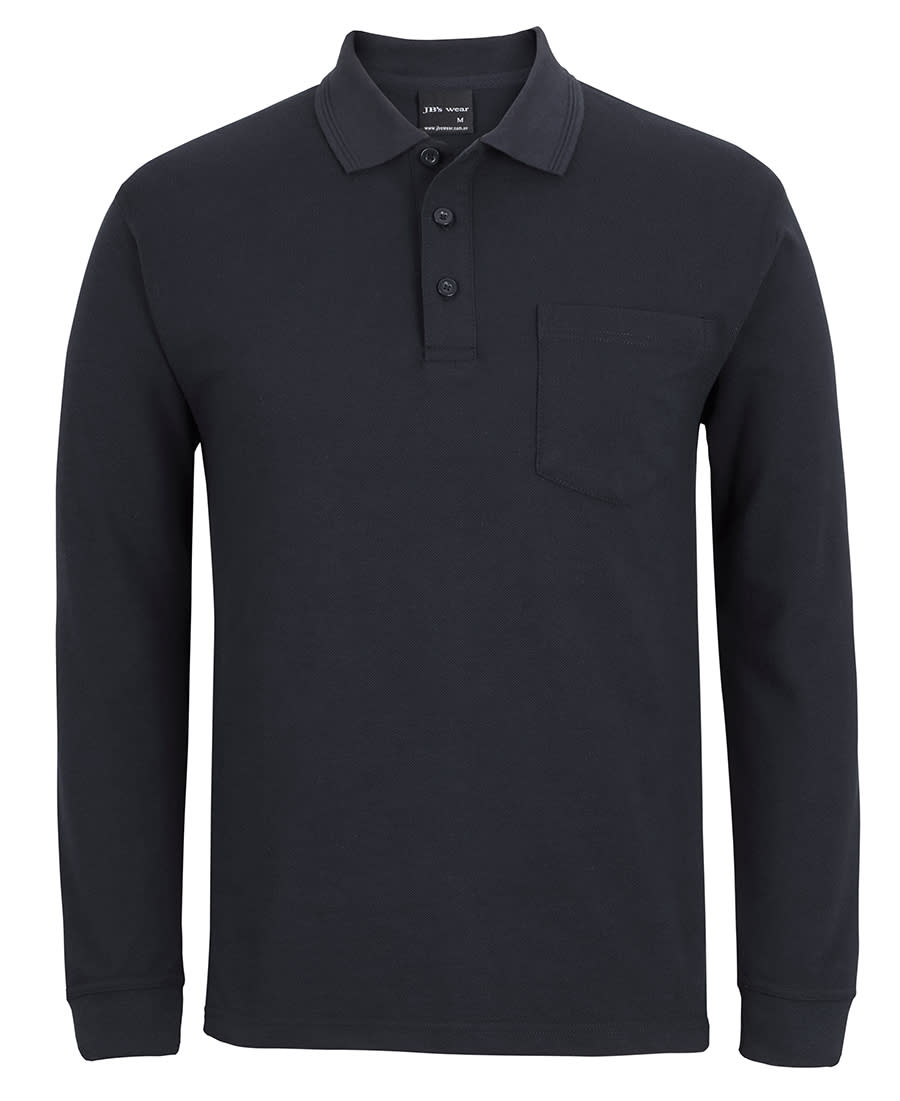 JB's 210 L/S Pocket Polo - 210PL Image Black
