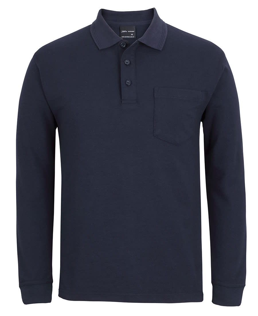 JB's 210 L/S Pocket Polo - 210PL Image Navy