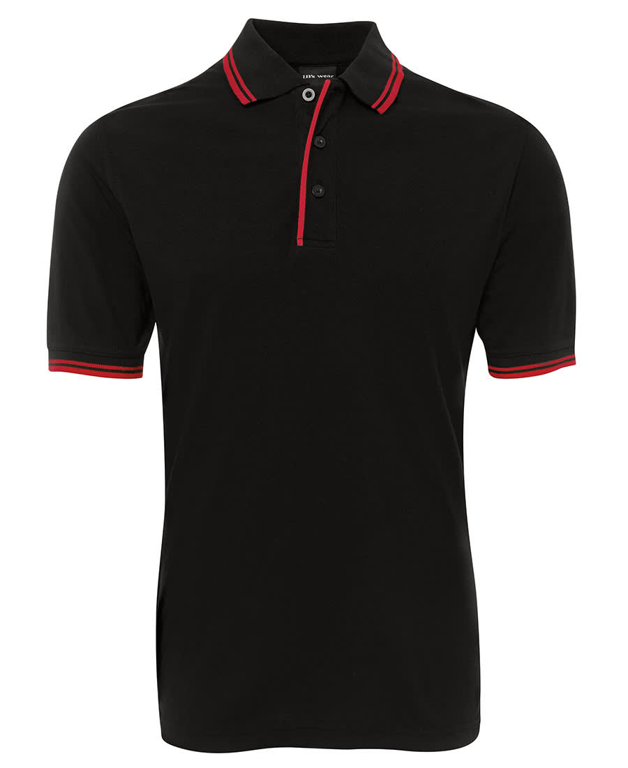 JB's Contrast Polo - 2CP Image Black/Red