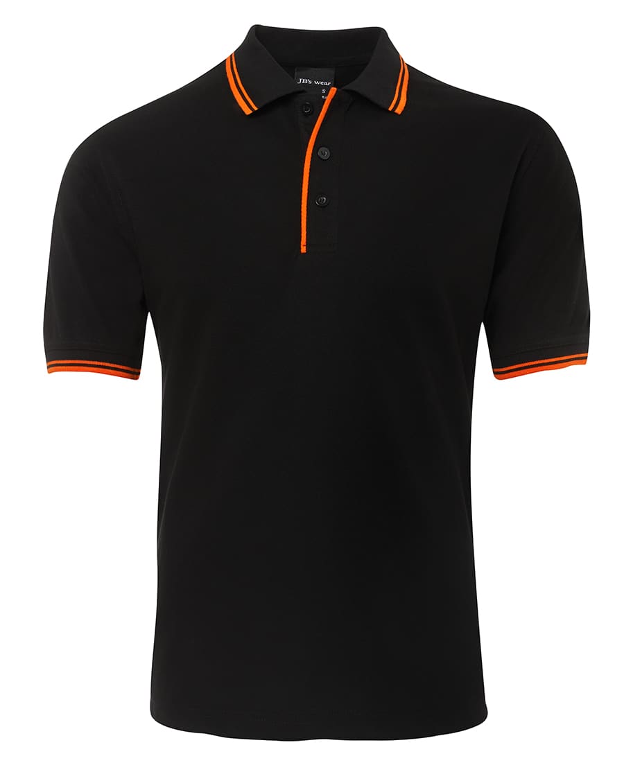 JB's Contrast Polo - 2CP Image Black/Orange