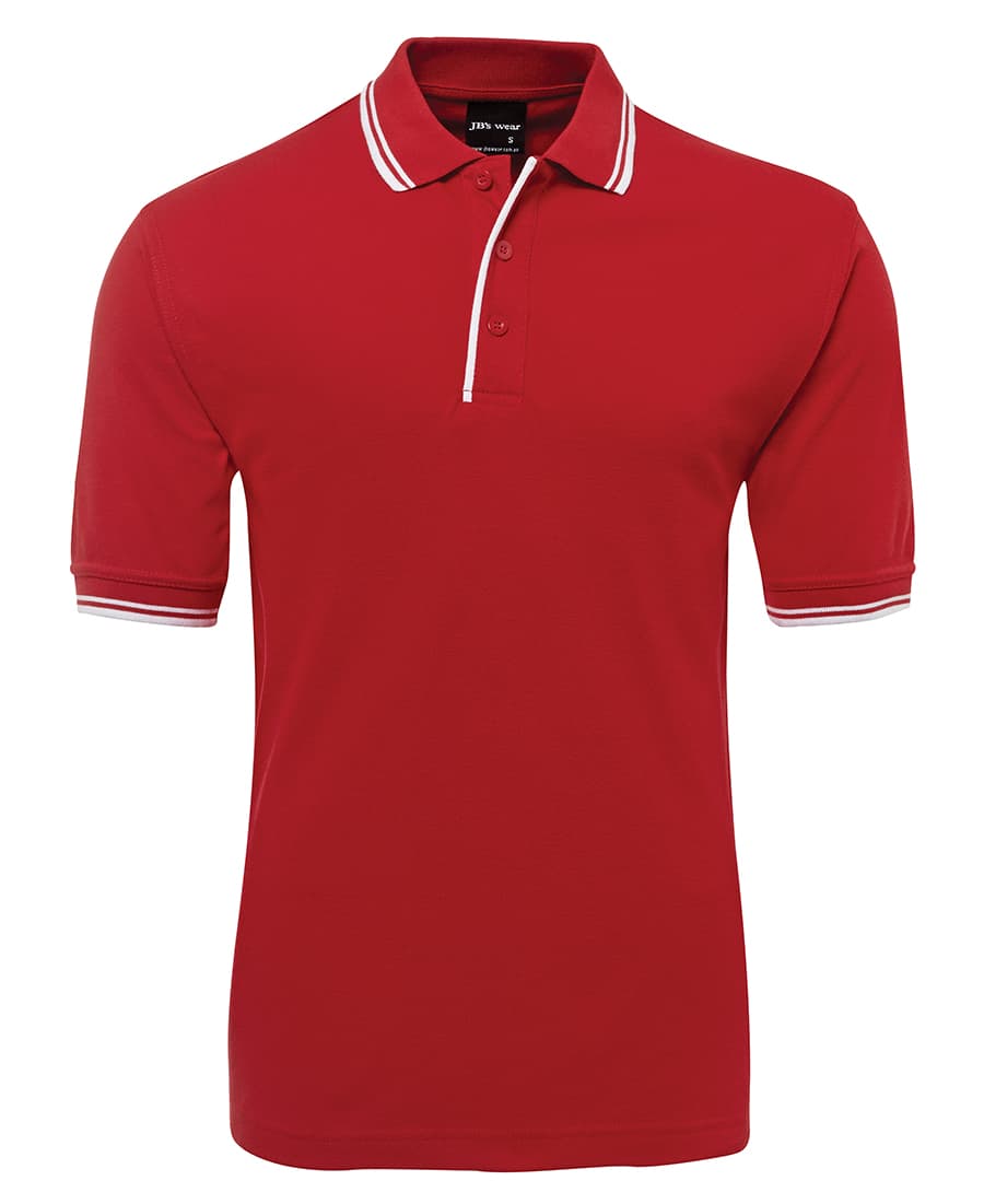 JB's Contrast Polo - 2CP Image Red/White