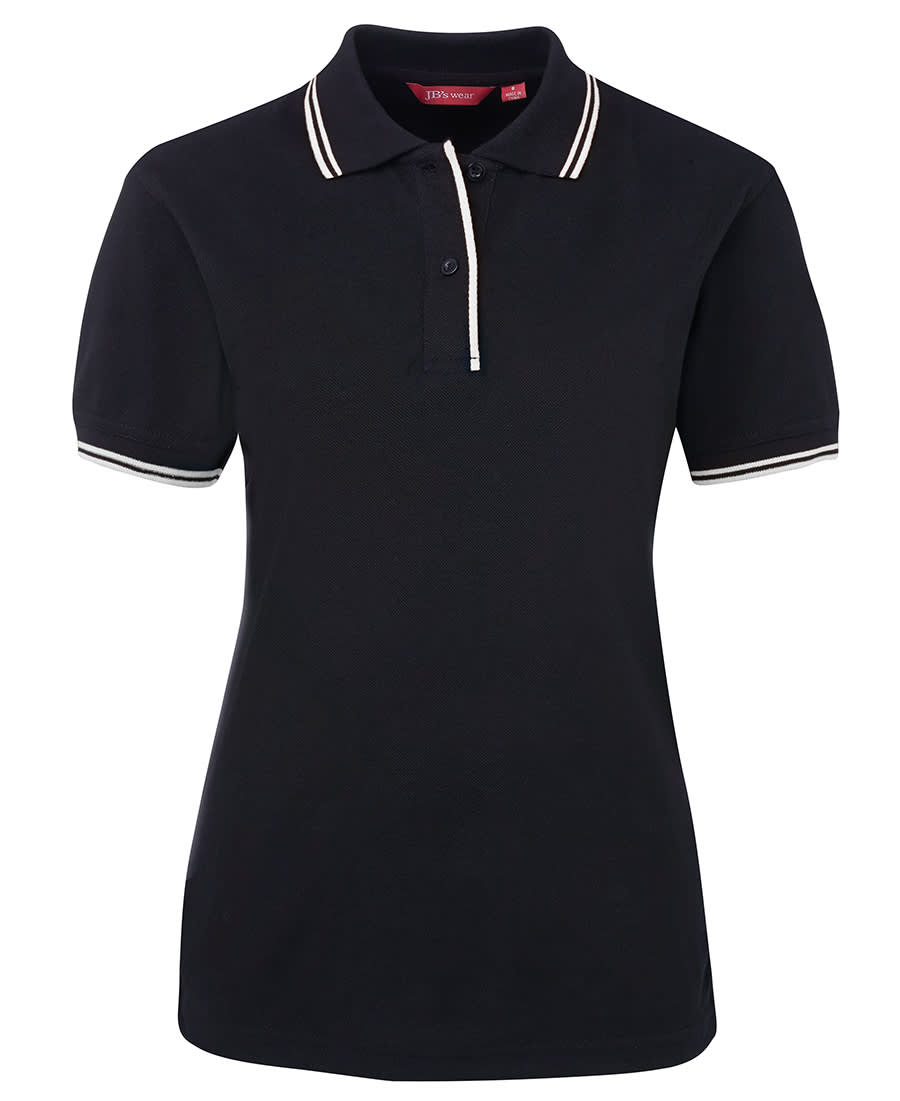 JB's Ladies Contrast Polo - 2LCP Image Navy/White