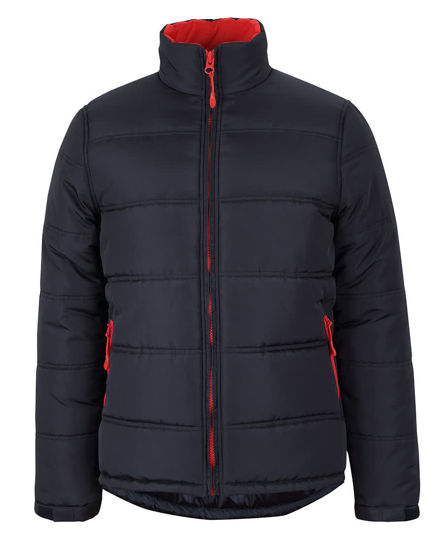 JB's Puffer Contrast Jacket - 3ACJ Image Black/Red
