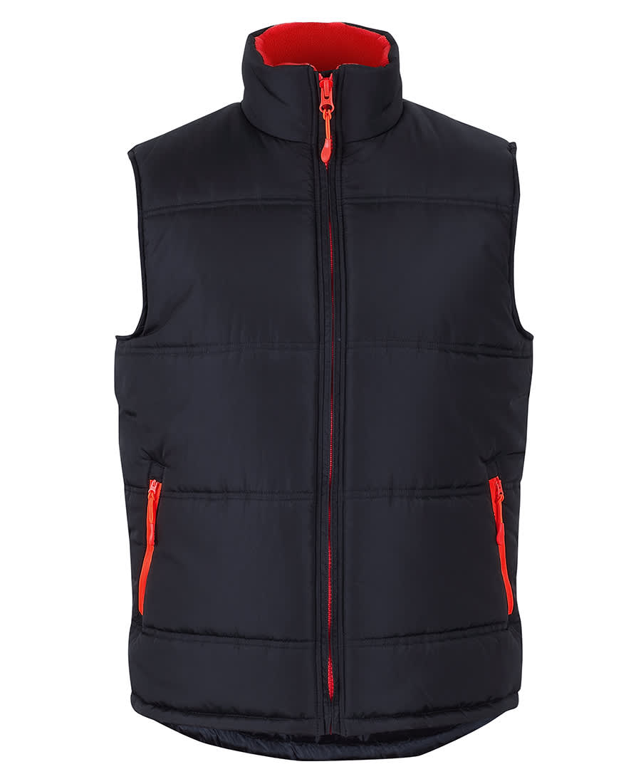 JB's Puffer Contrast Vest - 3ACV Image Black/Red