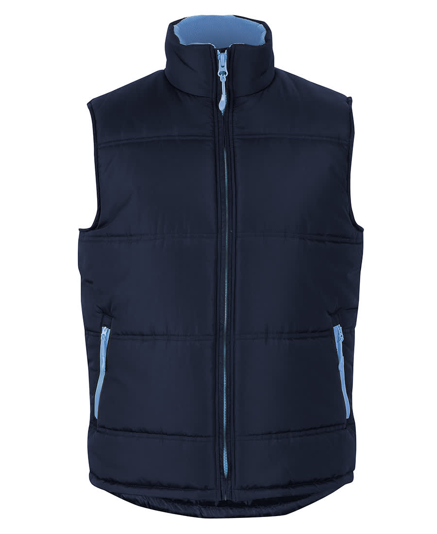 JB's Puffer Contrast Vest - 3ACV Image Navy/Light Blue