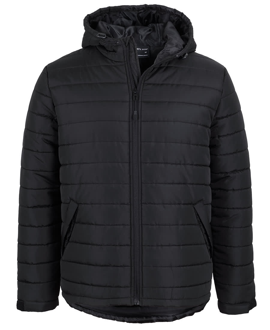 JB's Hooded Puffer Jacket - 3AHJ Image Black