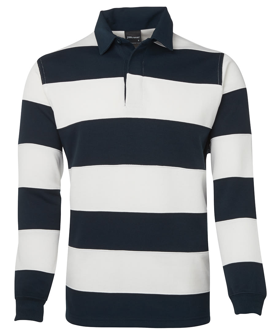 JB's Striped Rugby - 3SR Image Navy/White