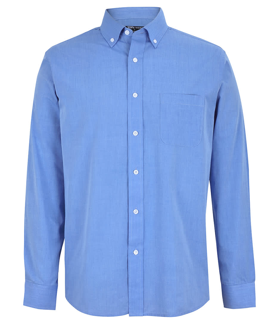 JB’s L/S Fine Chambray Shirt - 4FC Image Light Blue Chambray