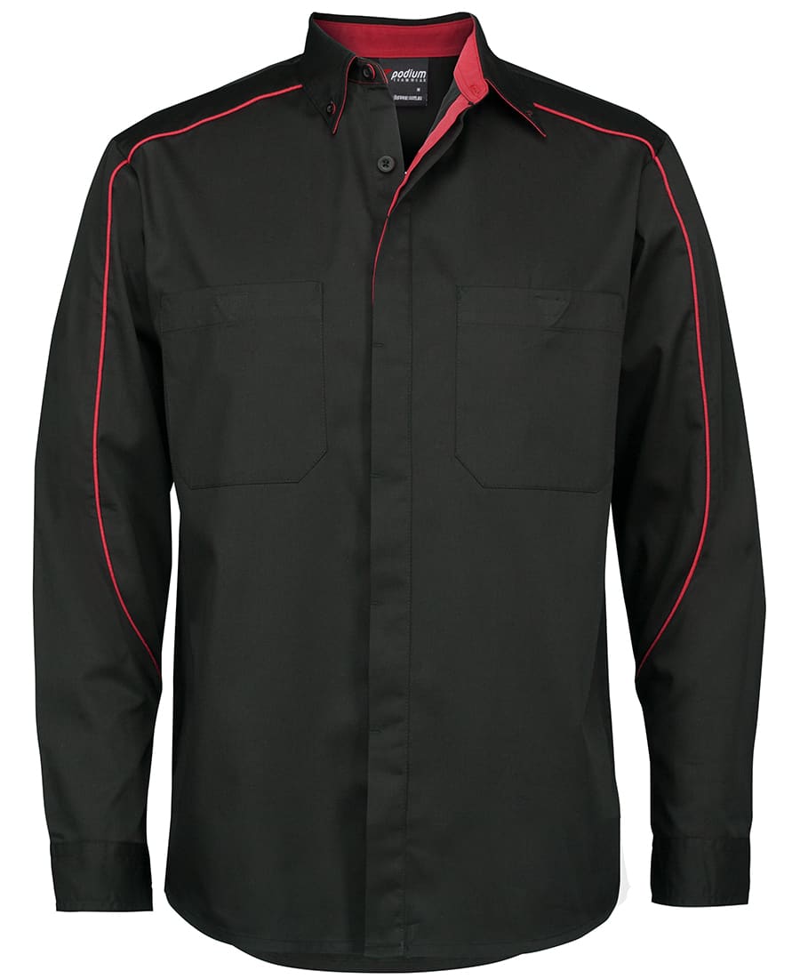 Podium L/S Industry Shirt - 4MLI Image Black/Red