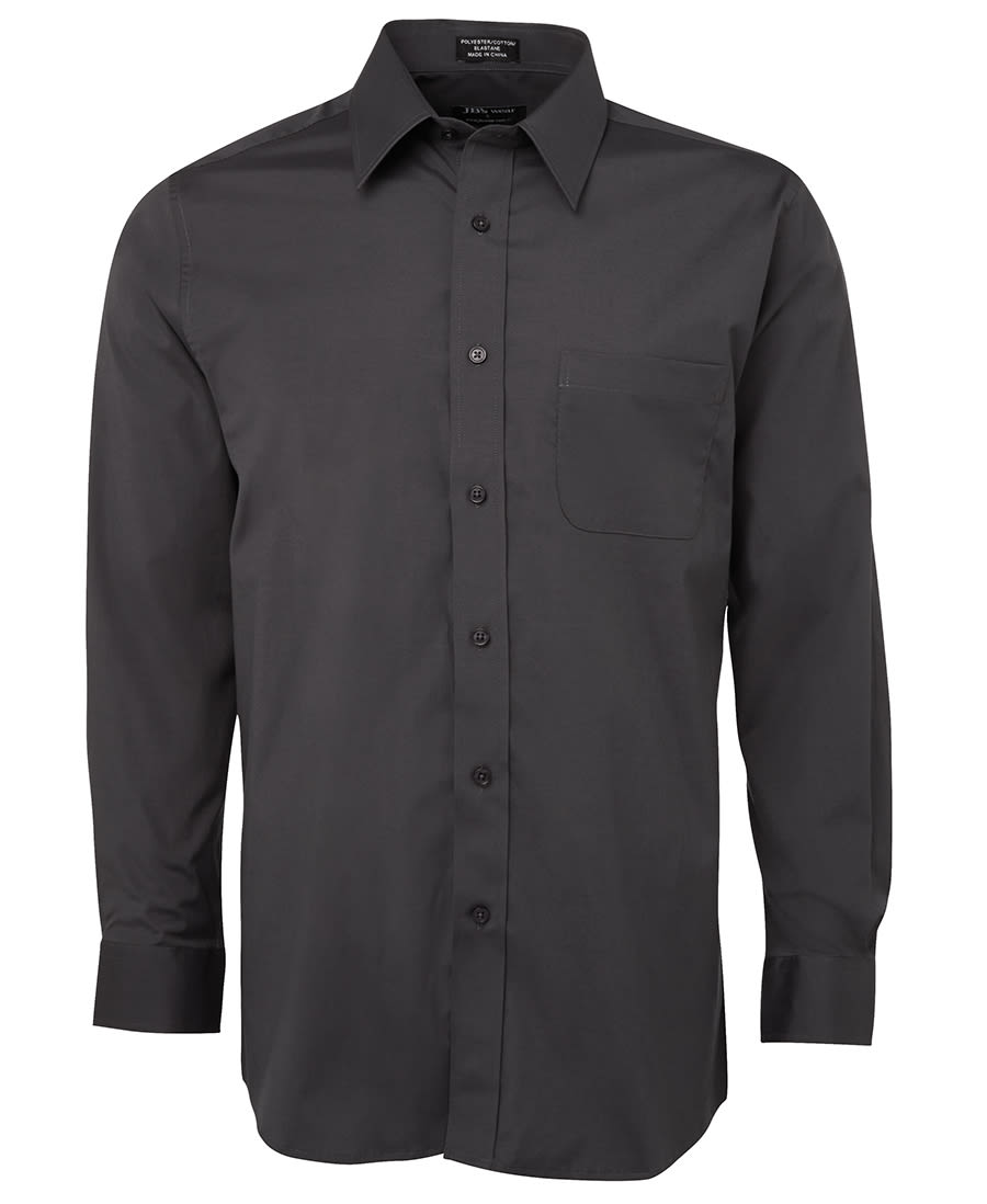 JB's Urban L/S Poplin Shirt - 4PUL Image Charcoal