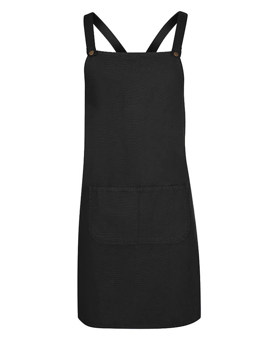 Cross Back Canvas Apron (Without Straps) 5ACBC | Black