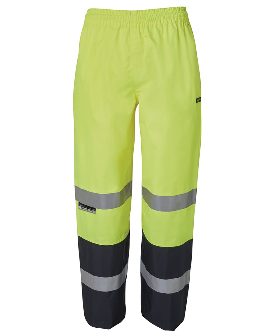 JB's Hi Vis (D+N) Premium Rain Pant - 6DPRP Image Lime/Navy