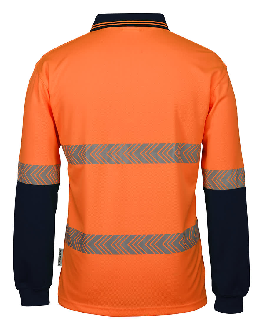 JB's Hi Vis L/S Segmented Tape Polo - 6HLST Image 