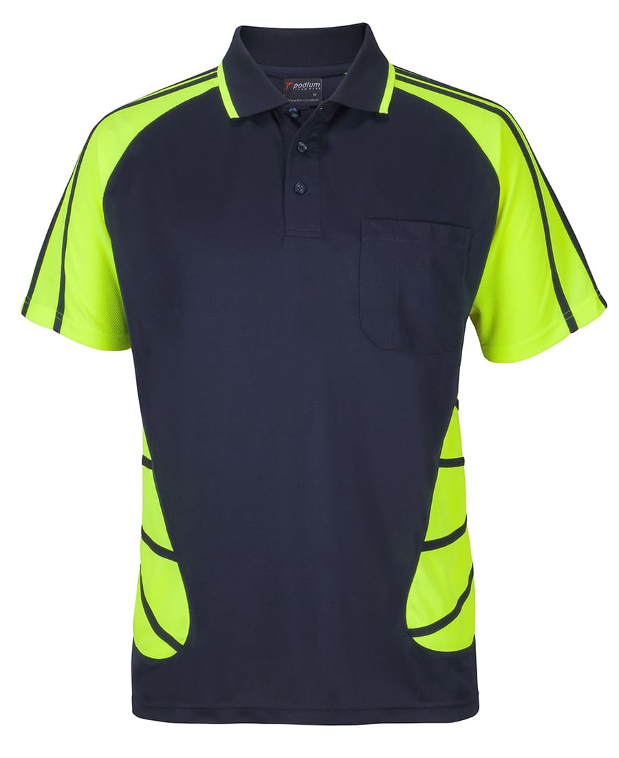 JB'S Street Spider Polo - 6HSSP Image Navy/Lime