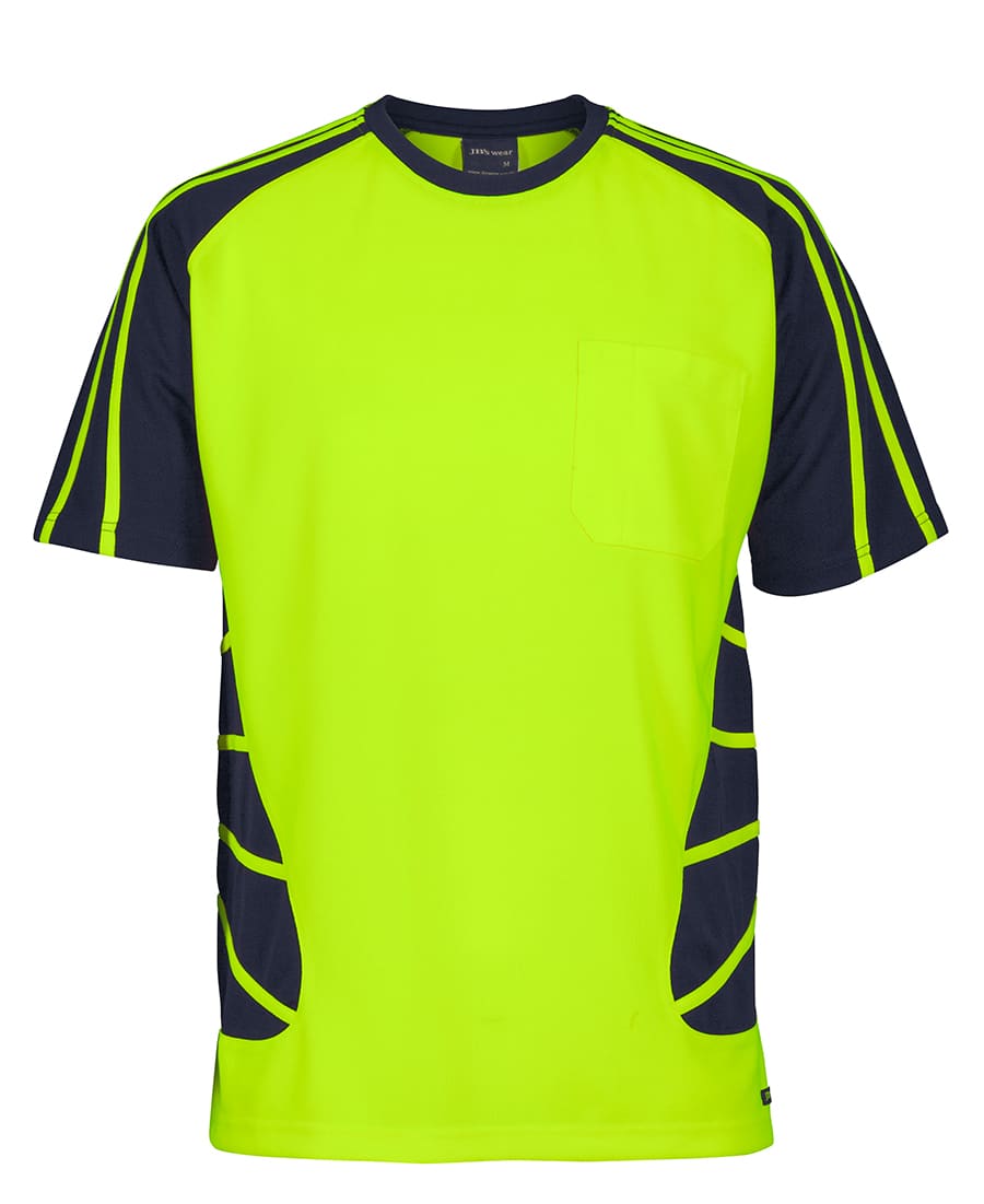 JB'S Hi Vis Spider Tee - 6HST Image Lime/Navy