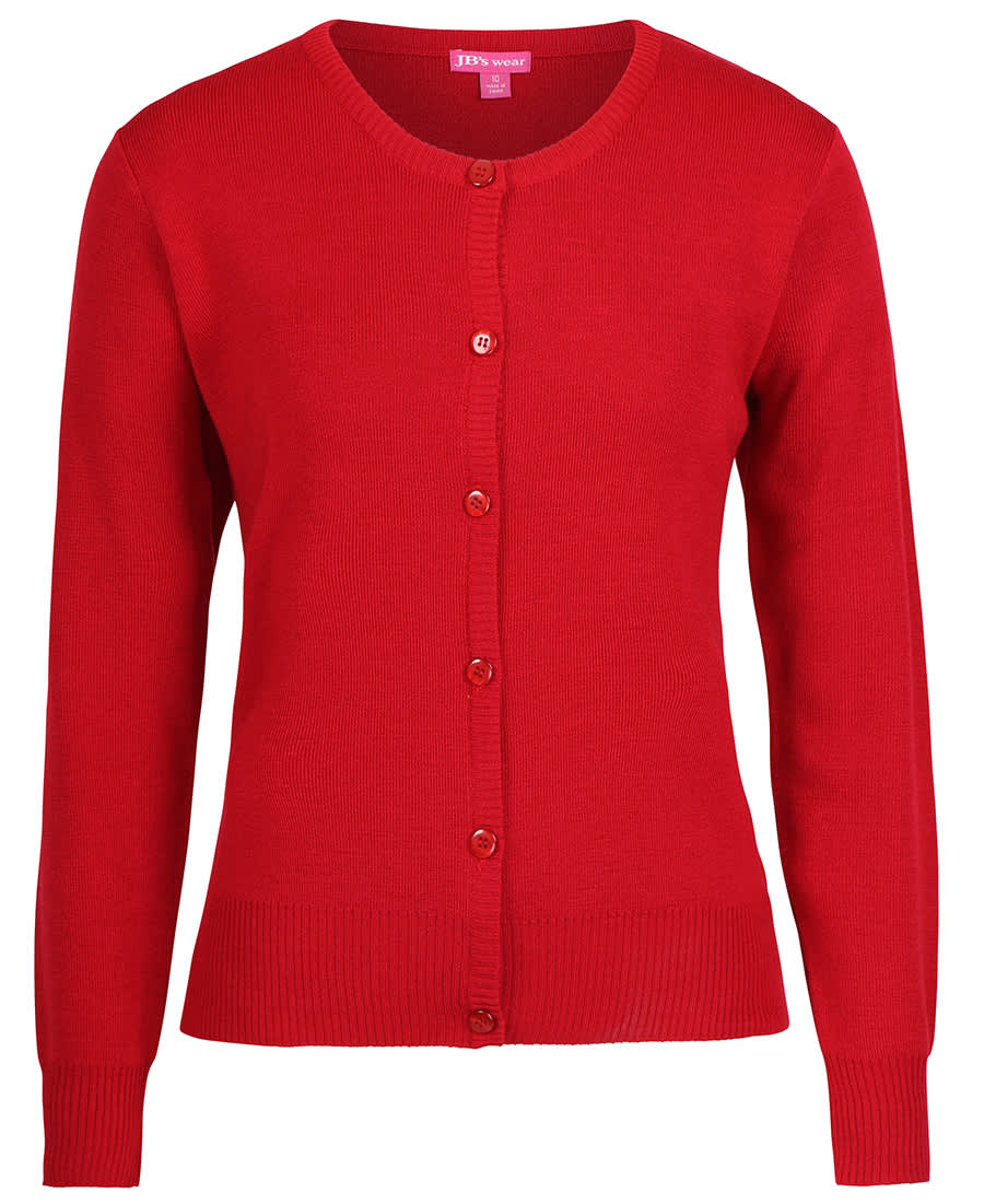 Ladies Corporate Crew Neck Cardigan - 6L1CN Image Red