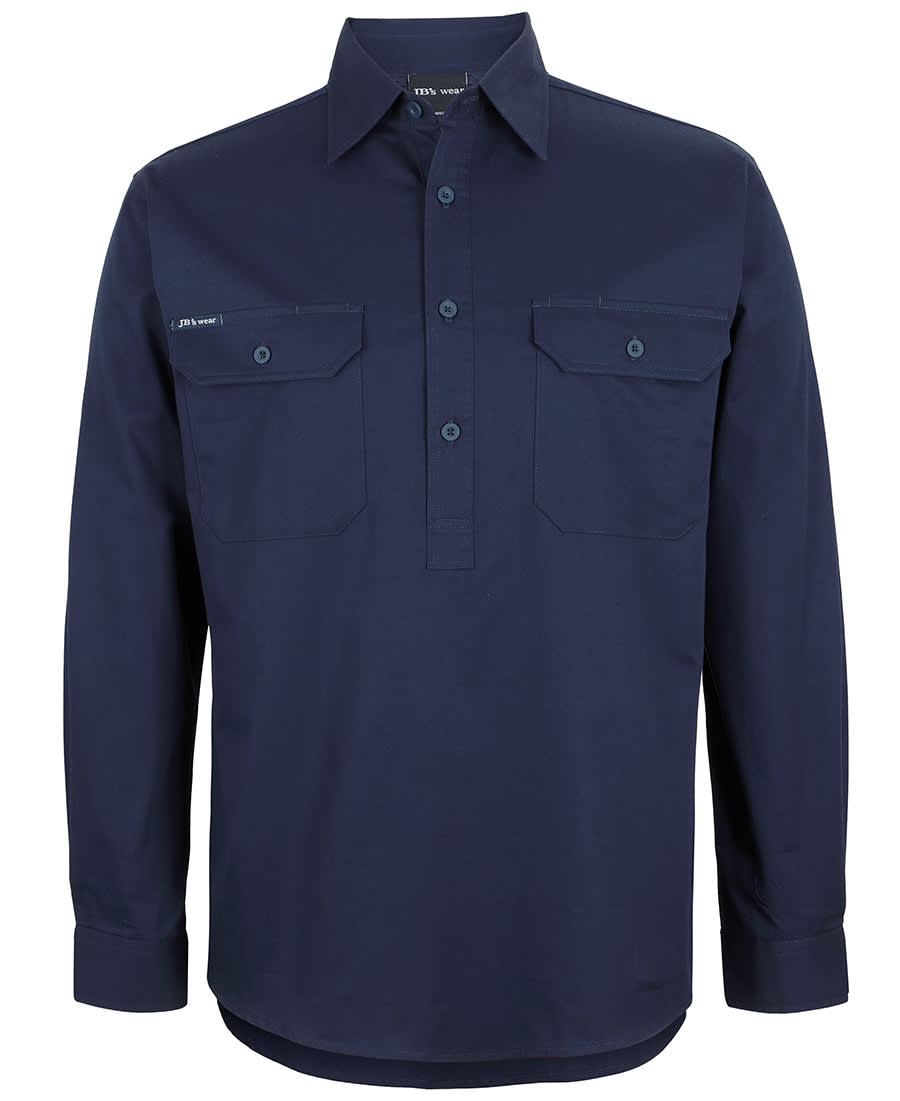 JB's Close Front L/S 150g Work Shirt - 6WLCF Image Navy