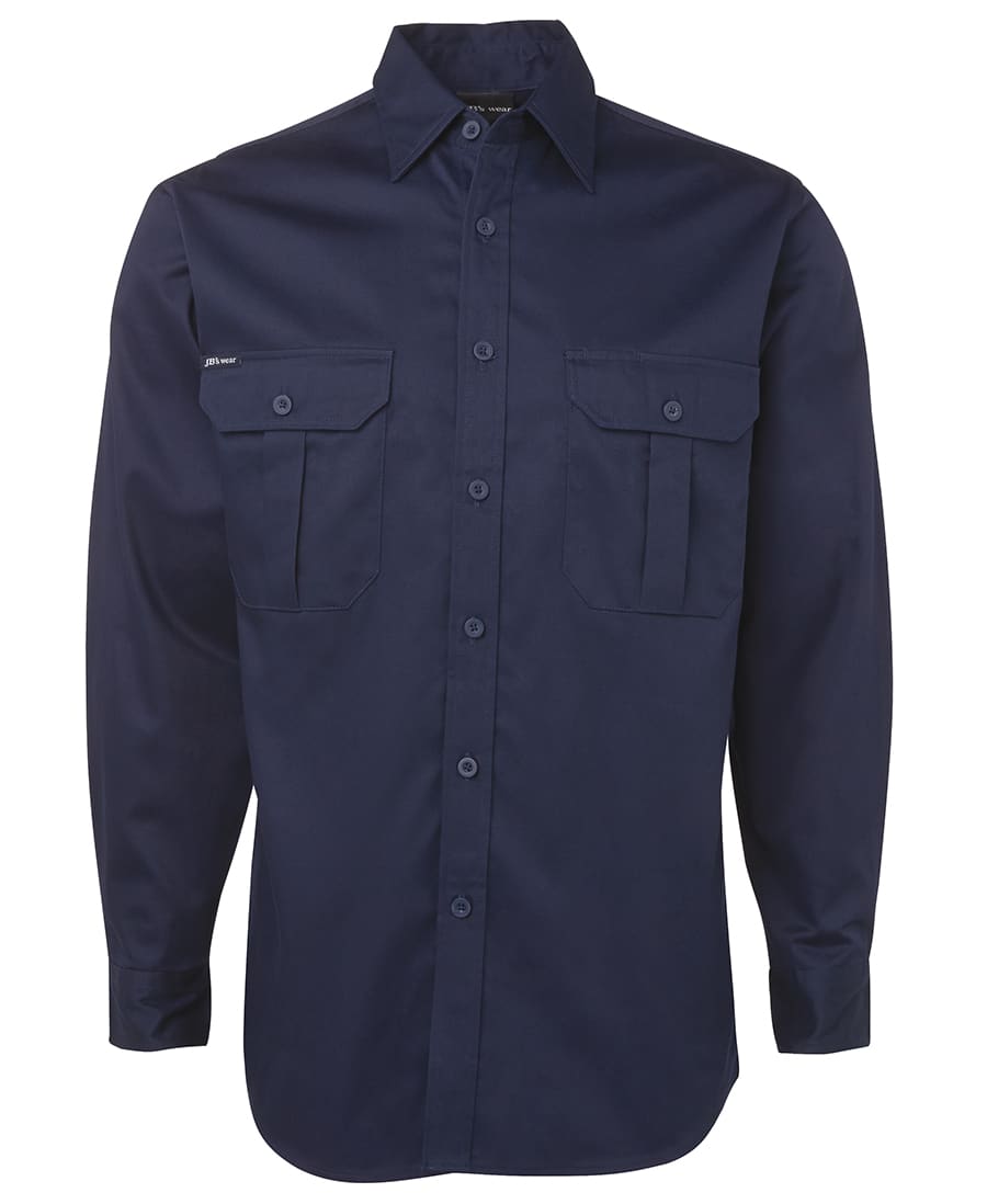 JB's L/S 190G Work Shirt - 6WLS Image Navy