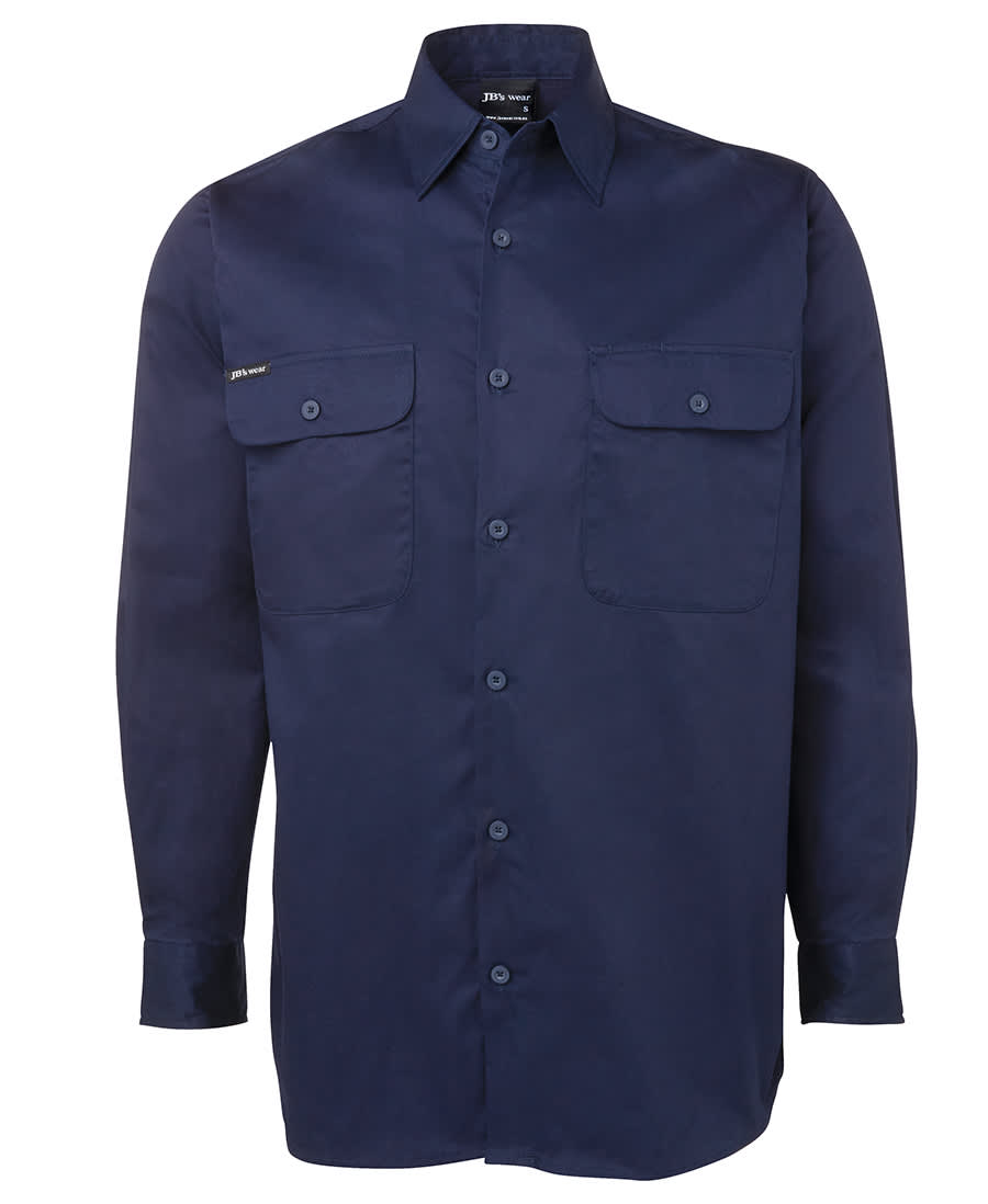 JB's L/S 150G Work Shirt - 6WSLL Image Navy