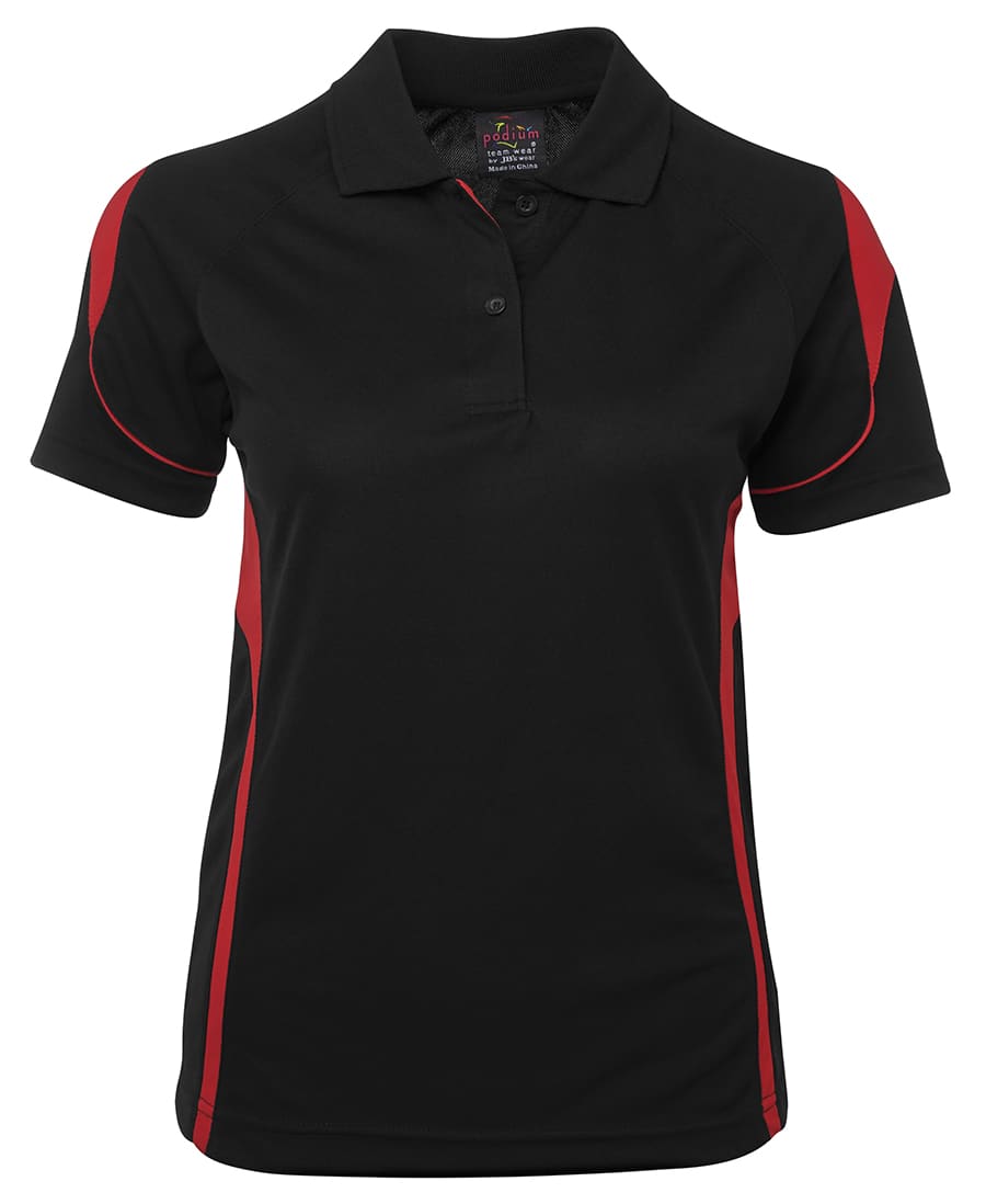Podium Ladies Bell Polo - 7BEL1 Image Black/Red