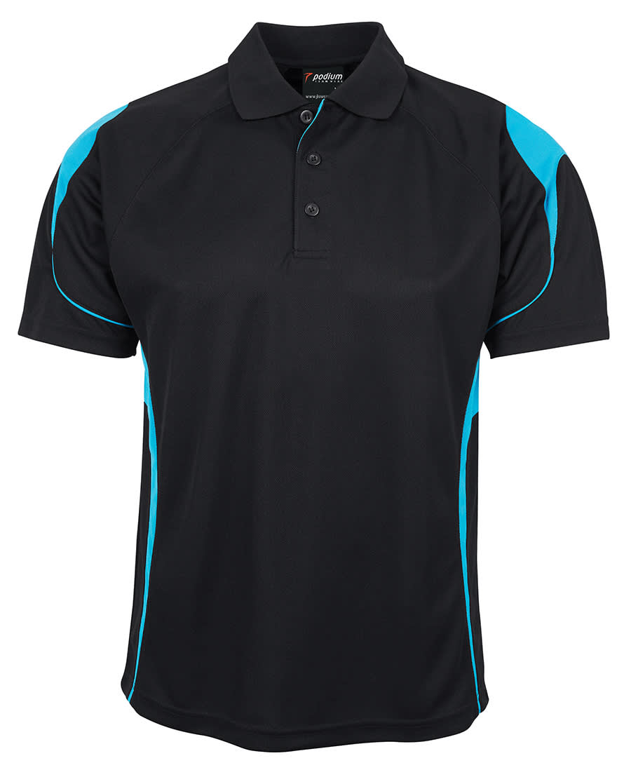 Podium Kids and Adults Bell Polo - 7BEL Image Black/Aqua