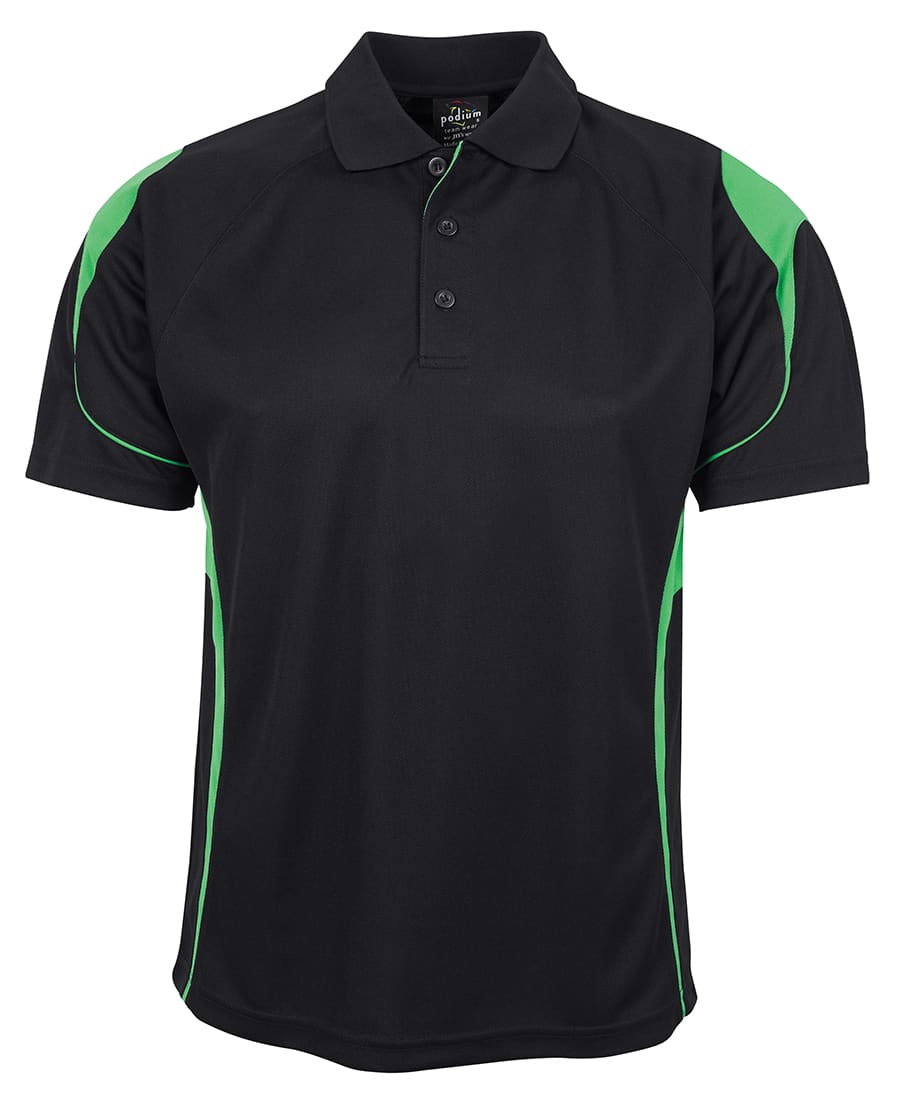Podium Kids and Adults Bell Polo - 7BEL Image Black/Pea Green