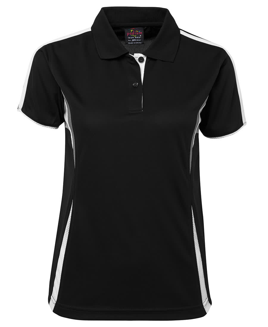 Podium Ladies Cool Polo - 7COP1 Image Black/White/Grey