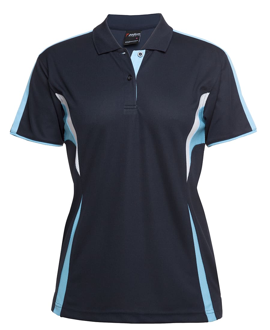 Podium Ladies Cool Polo - 7COP1 Image Navy/Light Blue/White