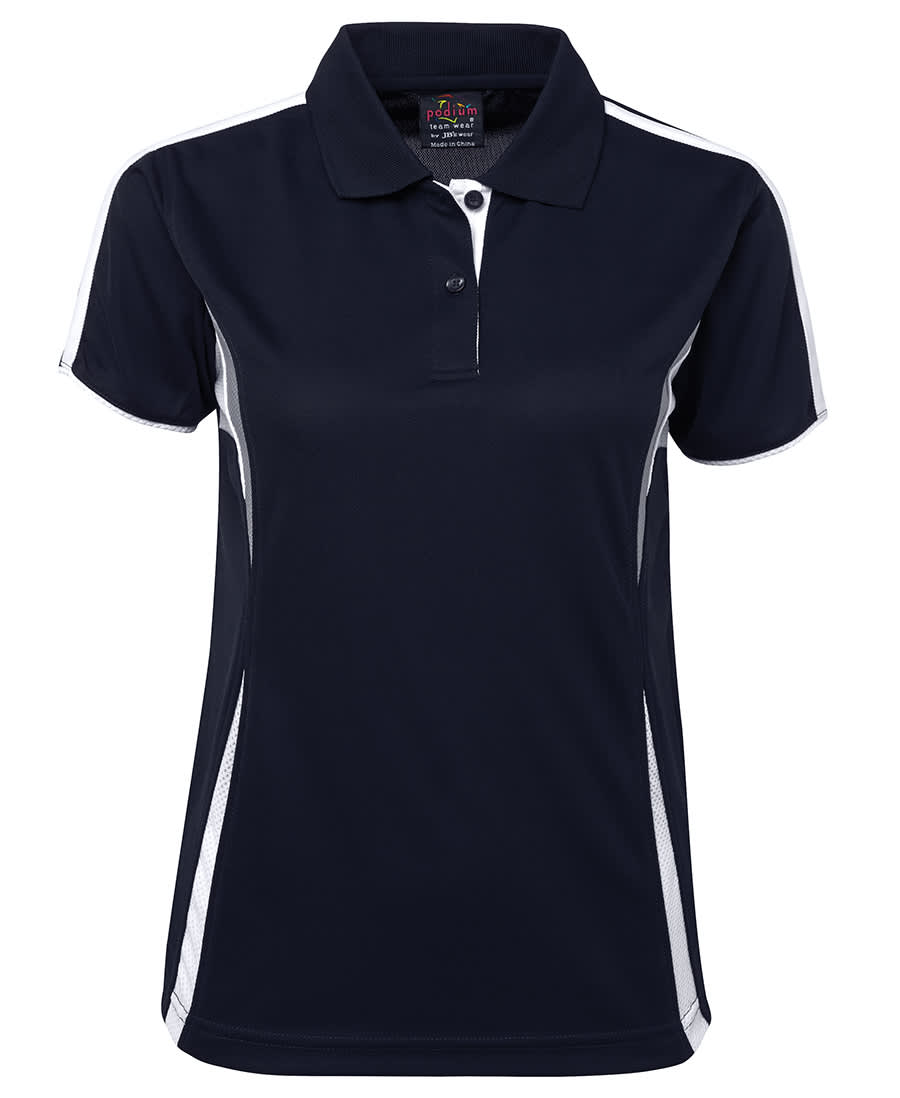 Podium Ladies Cool Polo - 7COP1 Image Navy/White/Grey