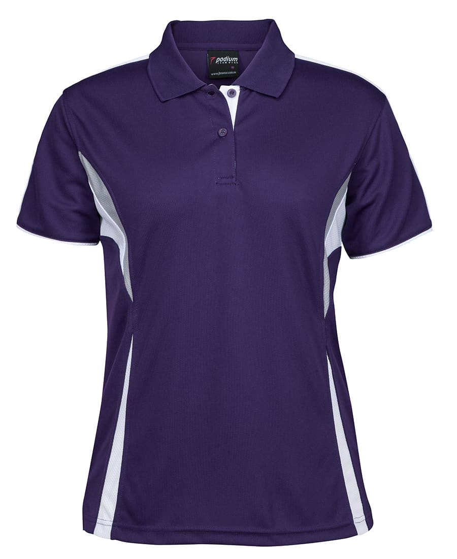 Podium Ladies Cool Polo - 7COP1 Image Purple/White/Grey