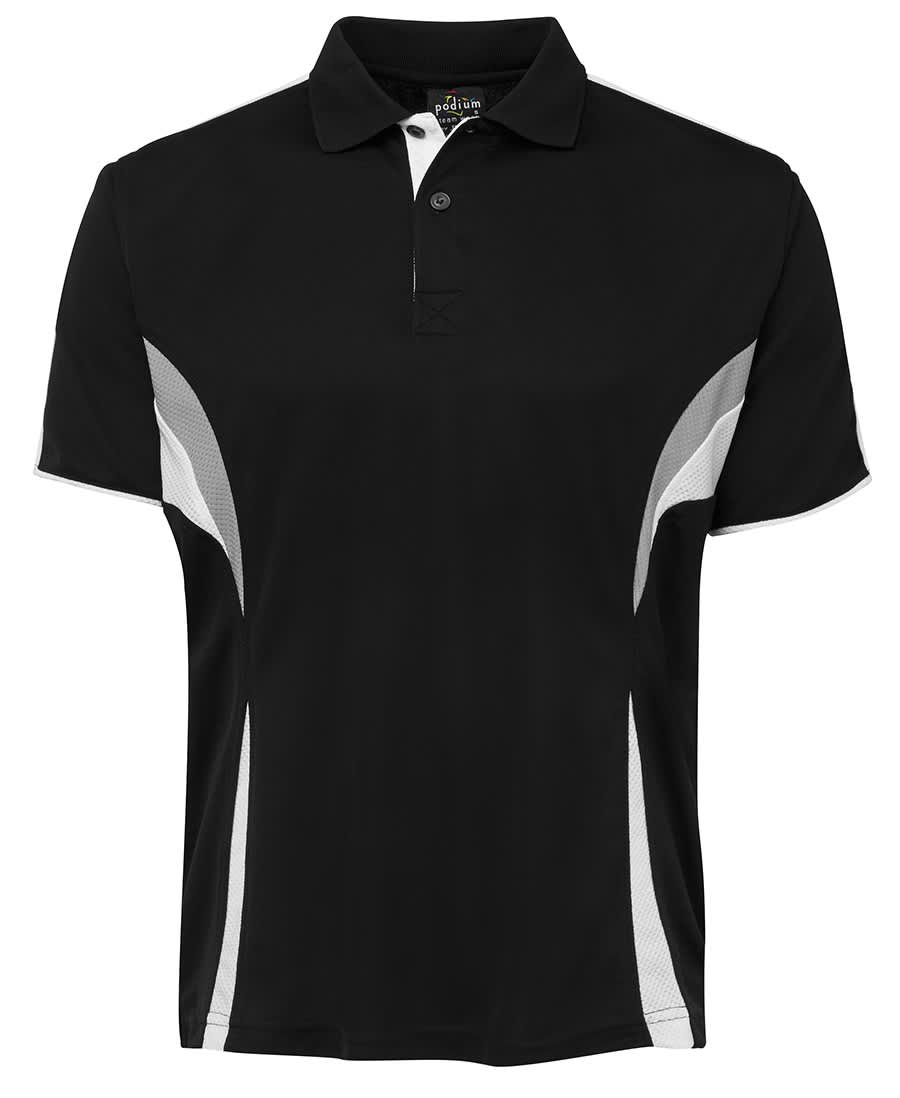 Podium Cool Polo - 7COP Image Black/White/Grey