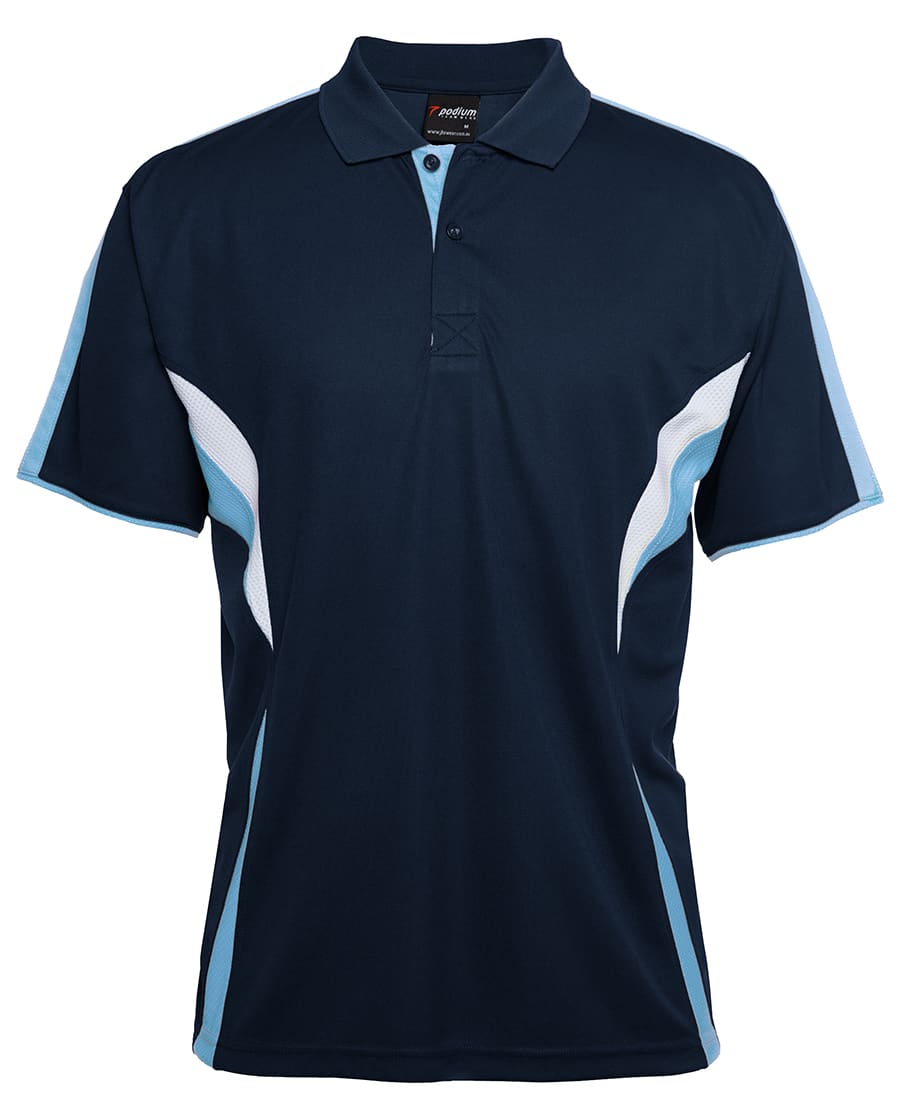 Podium Cool Polo - 7COP Image Navy/Light Blue/White