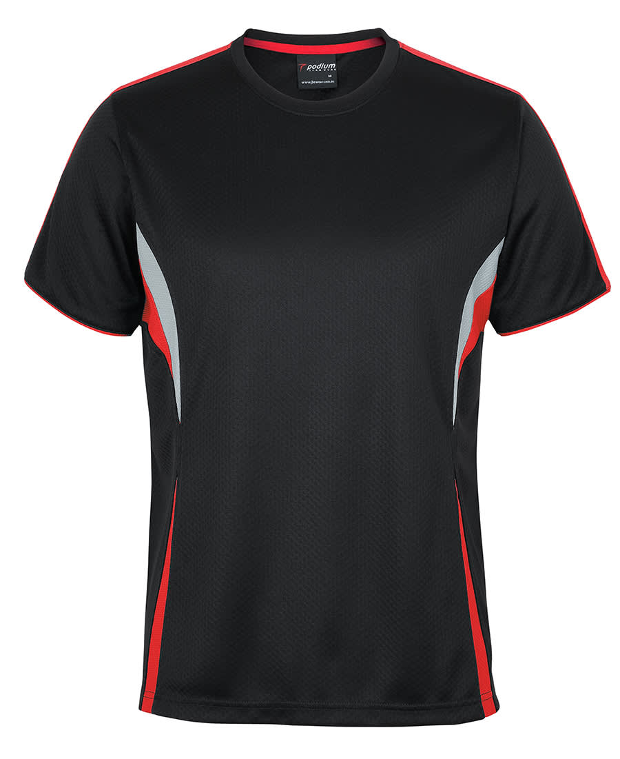 Podium Cool Tee - 7CTS Image Black/Red/Grey