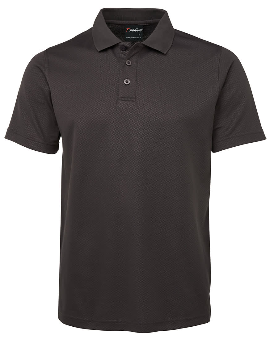 Podium Cotton Back Yardage Polo Gunmetal