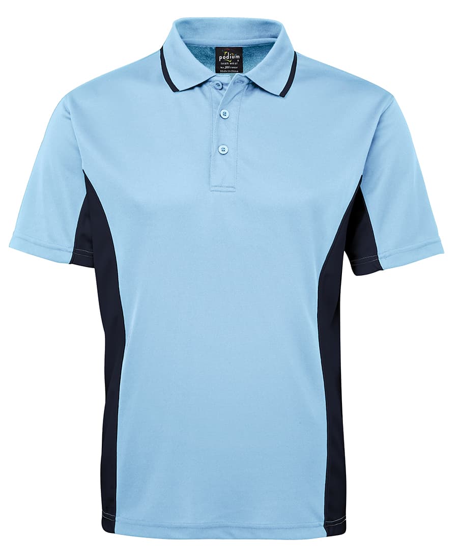 Podium Contrast Polo - 7PP Image Light Blue/Navy