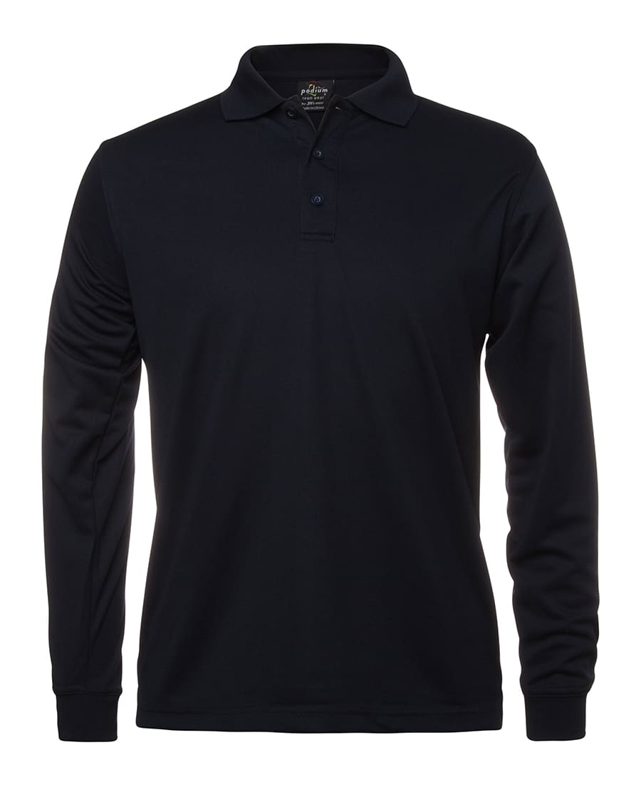 Podium Long Sleeve Poly Polo - 7SPL Image Navy