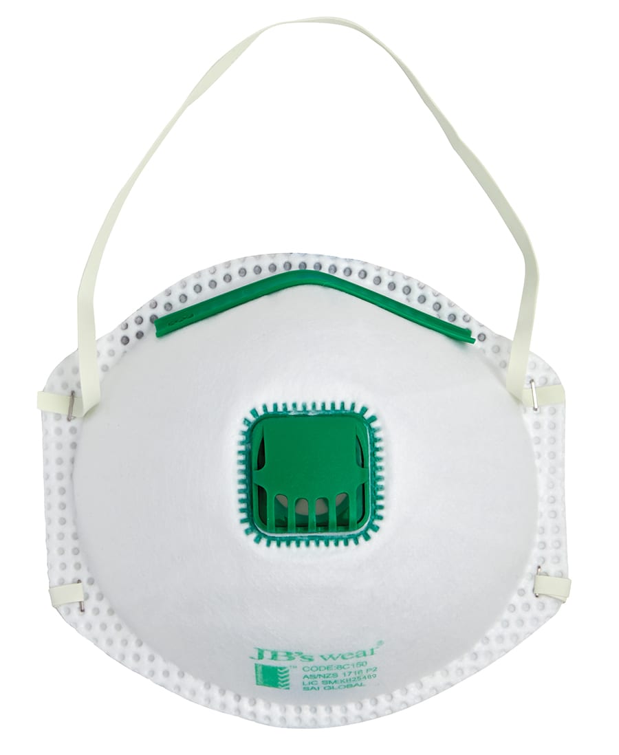 JB's Blister (3 Pc) P2 Respirator With Valve - 8C15 Image White