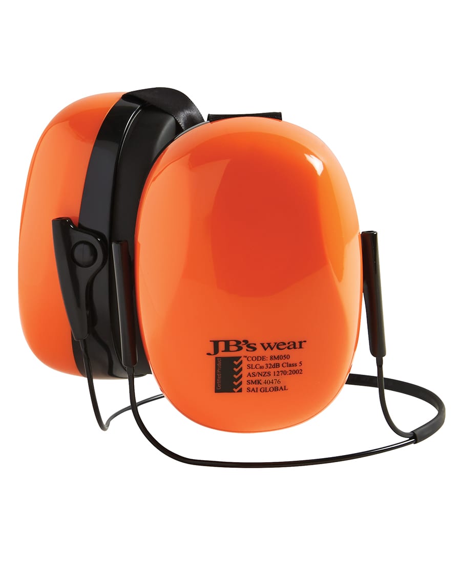 JB's 32dB Ear Muffs With Neck Band - 8M050 Image Orange