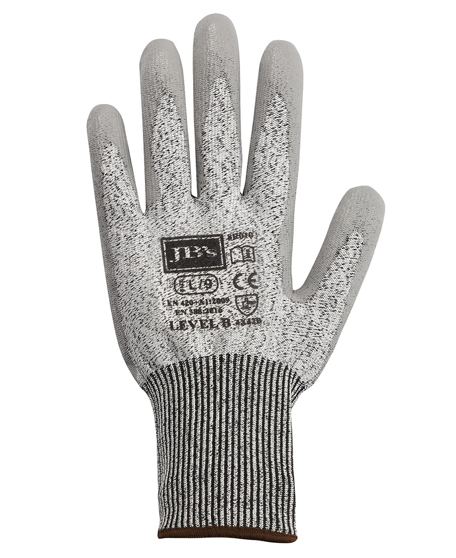JB's PU Breathable Cut Resist Level B Glove (12 pack) - 8R010 Image Grey