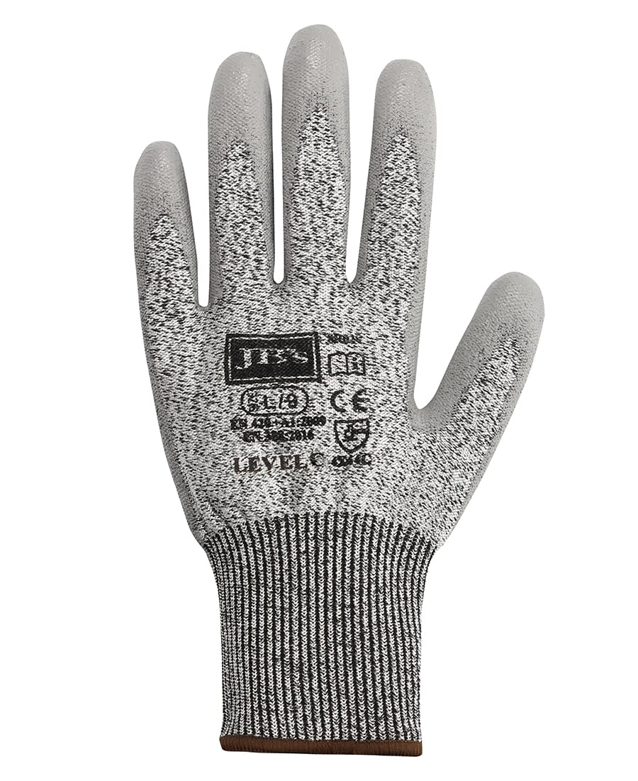 JB's PU Breathable Cut Resist Level C Glove(12 pack) - 8R020 Image Grey