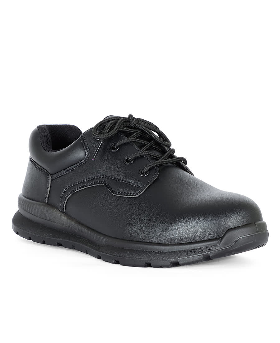 JB's Microfibre Lace Up Steel Toe Shoe - 9C4 Image Black