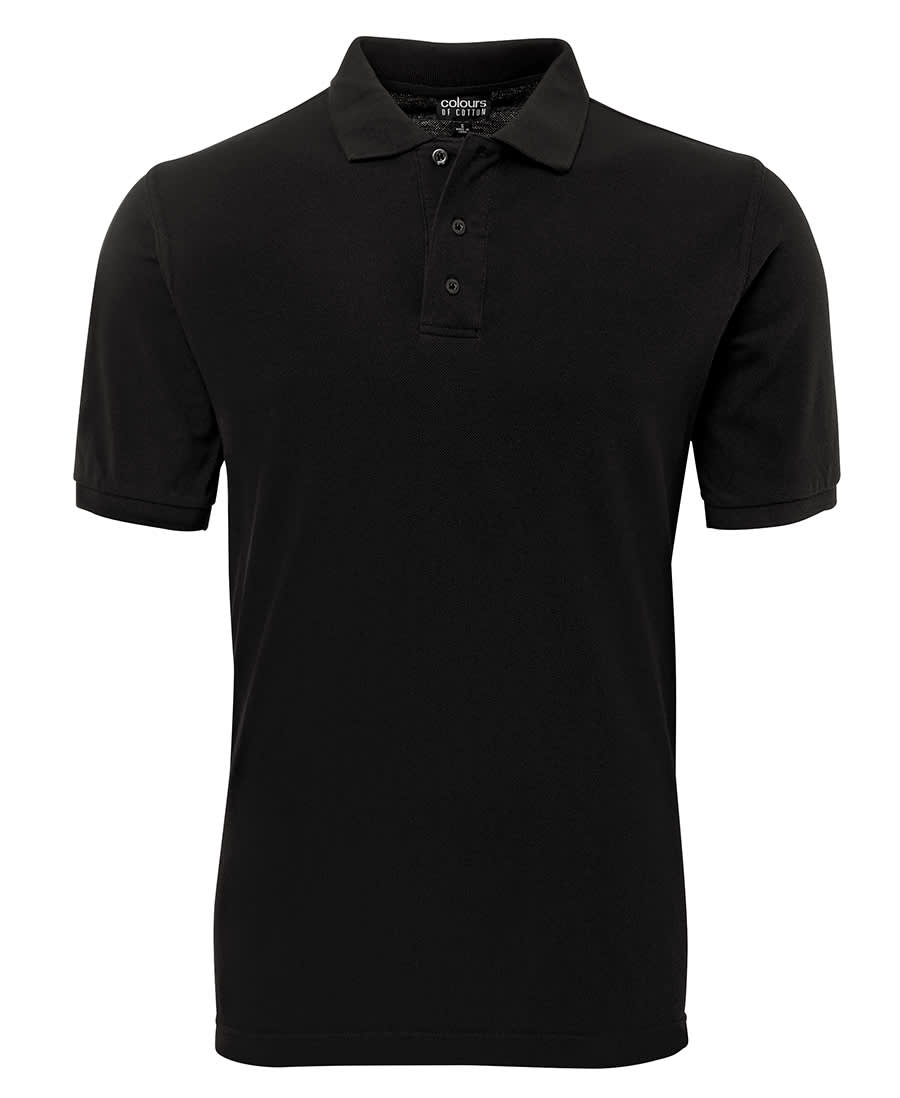 C of C Pique Polo - S2MP Image Black